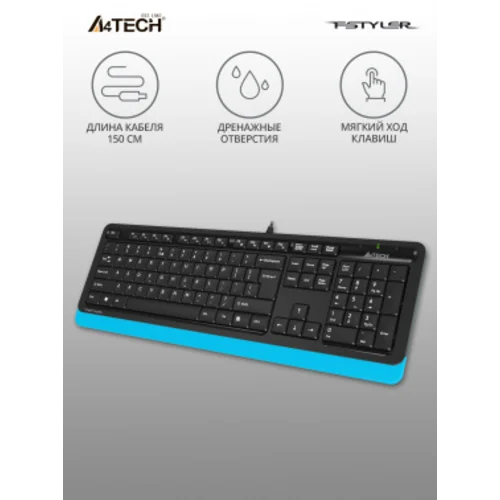 Клавиатура A4Tech Fstyler FK10 черный/синий USB Клавиатура A4Tech Fstyler FK10 черный/синий USB